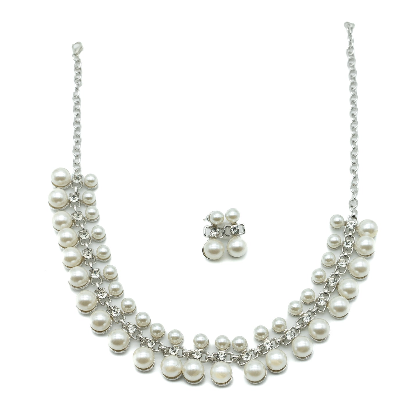 Pearl Necklace Set with Earing