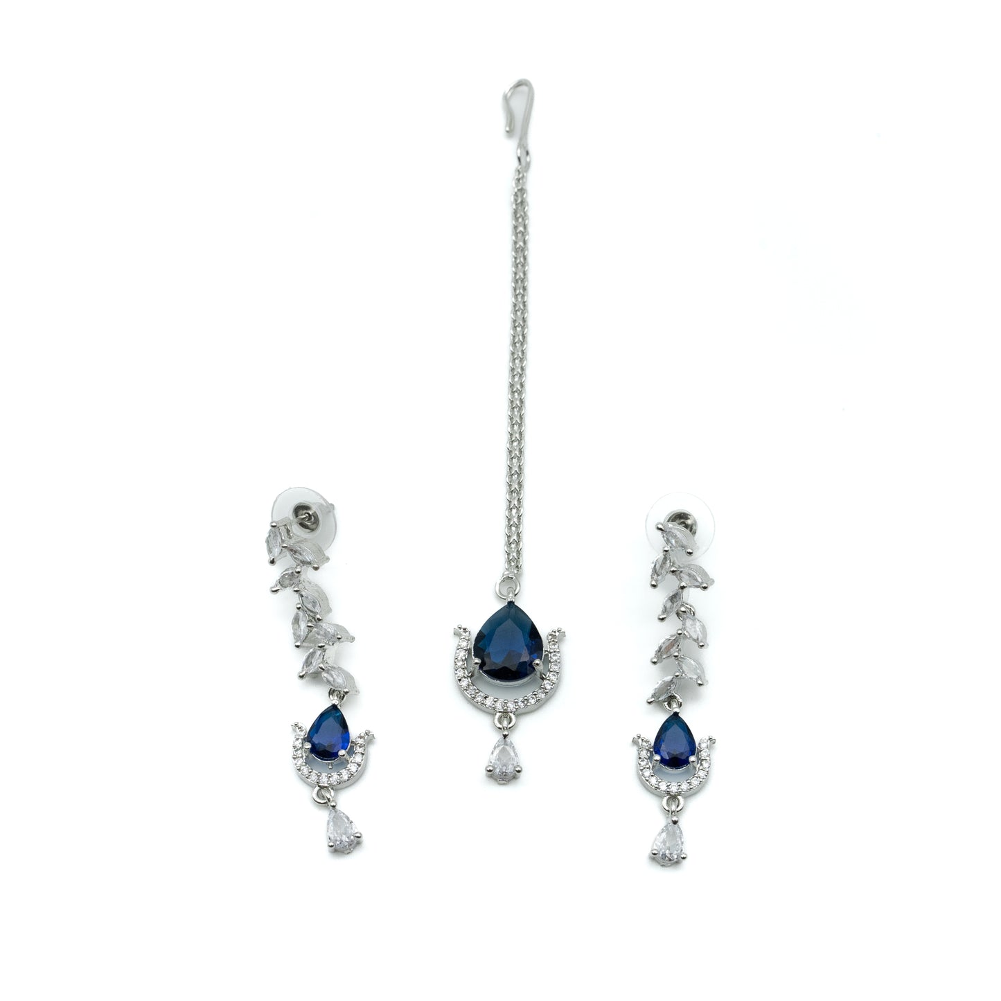 Sapphire Necklace Set with Earings