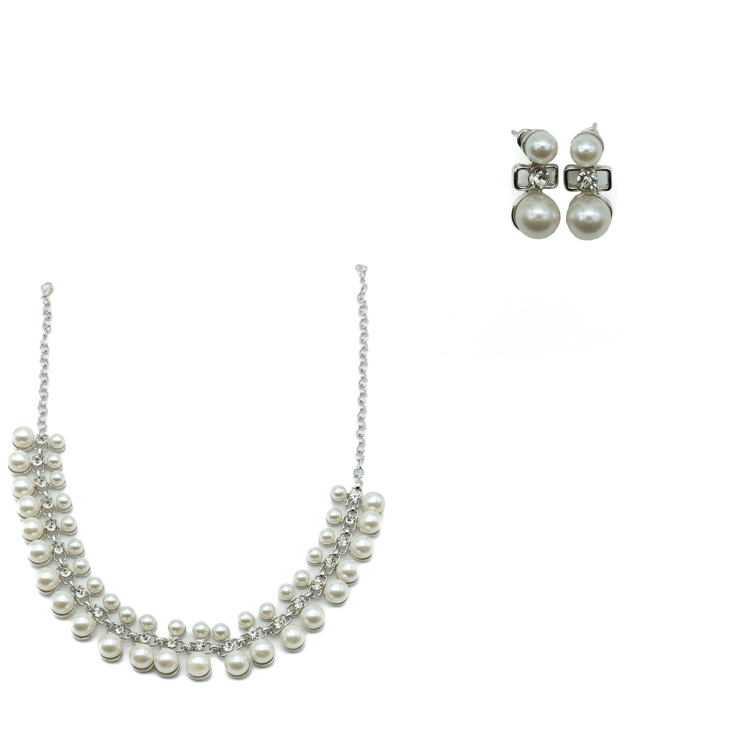 Pearl Necklace Set with Earing